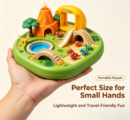 Dinosaur Volcano Island Playset — Interactive Prehistoric Adventure Park with Slide, Bridges, Erupting Volcano & Mini Dino Figures for Toddlers & Kids